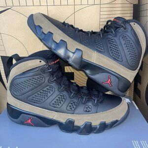 NEW Nike Air Jordan 9 Retro Olive Black Red HV4574-030 Women Size 6 / 4.5Y